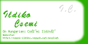 ildiko csemi business card